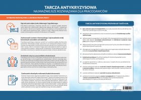Plakat: Tarcza antykryzysowa - najważniejsze rozwiązania dla pracodawców