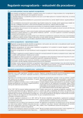 Regulamin wynagradzania – wskazówki dla pracodawcy