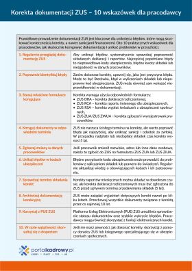 Korekta dokumentacji ZUS – 10 wskazówek dla pracodawcy