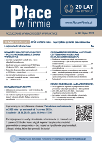 Płace w firmie nr 292 lipiec 2025