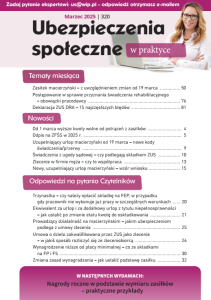 Ubezpieczenia społeczne w praktyce nr 320 marzec 2025