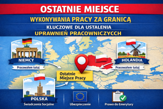 Dla ustalenia uprawnień pracowniczych kluczowe jest ostatnie miejsce wykonywania pracy za granicą