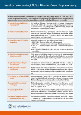 Korekta dokumentacji ZUS – 10 wskazówek dla pracodawcy