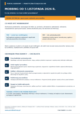 Nowa definicja mobbingu od 5 listopada 2026 r.