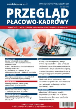 Przegląd Płacowo-Kadrowy nr 223 grudzień 2024_styczeń 2025