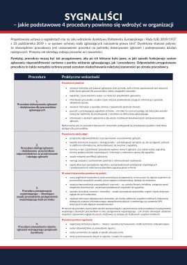 Sygnaliści – jakie podstawowe 4 procedury powinno się wdrożyć w organizacji
