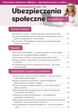 Ubezpieczenia społeczne w praktyce nr 344 wrzesień/październik 2026