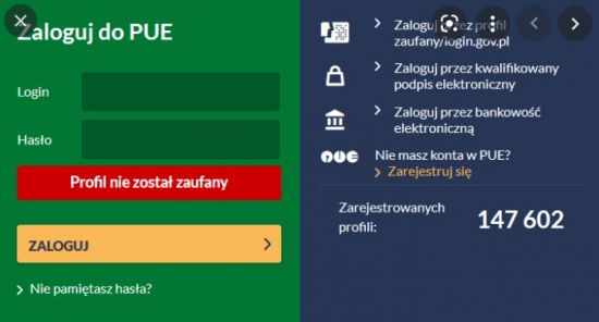 Zaloguj się do PUE ZUS