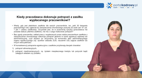 Potrącenia z zasiłku pracownika dłużnika