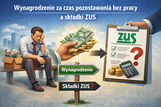 Wynagrodzenie za czas pozostawania bez pracy a składki ZUS
