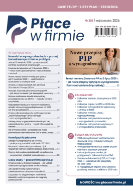 Płace w firmie nr 305 maj/czerwiec 2026
