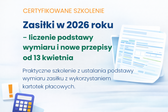 Certyfikowane szkolenie z zasiłków